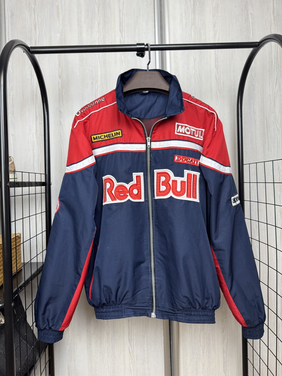 Vintage 90s Formula Red Bull racing Vodafone bomber jacket