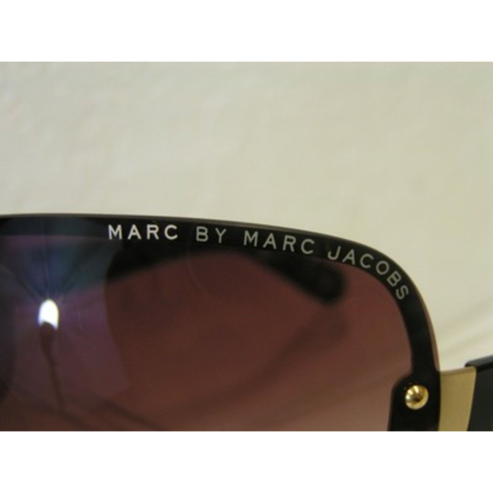 Marc by Marc Jacobs NEW MARC JACOBS BROWN FRAMELESS SUB 94 WRAP SUNGLASSES Size ONE SIZE - 3 Thumbnail