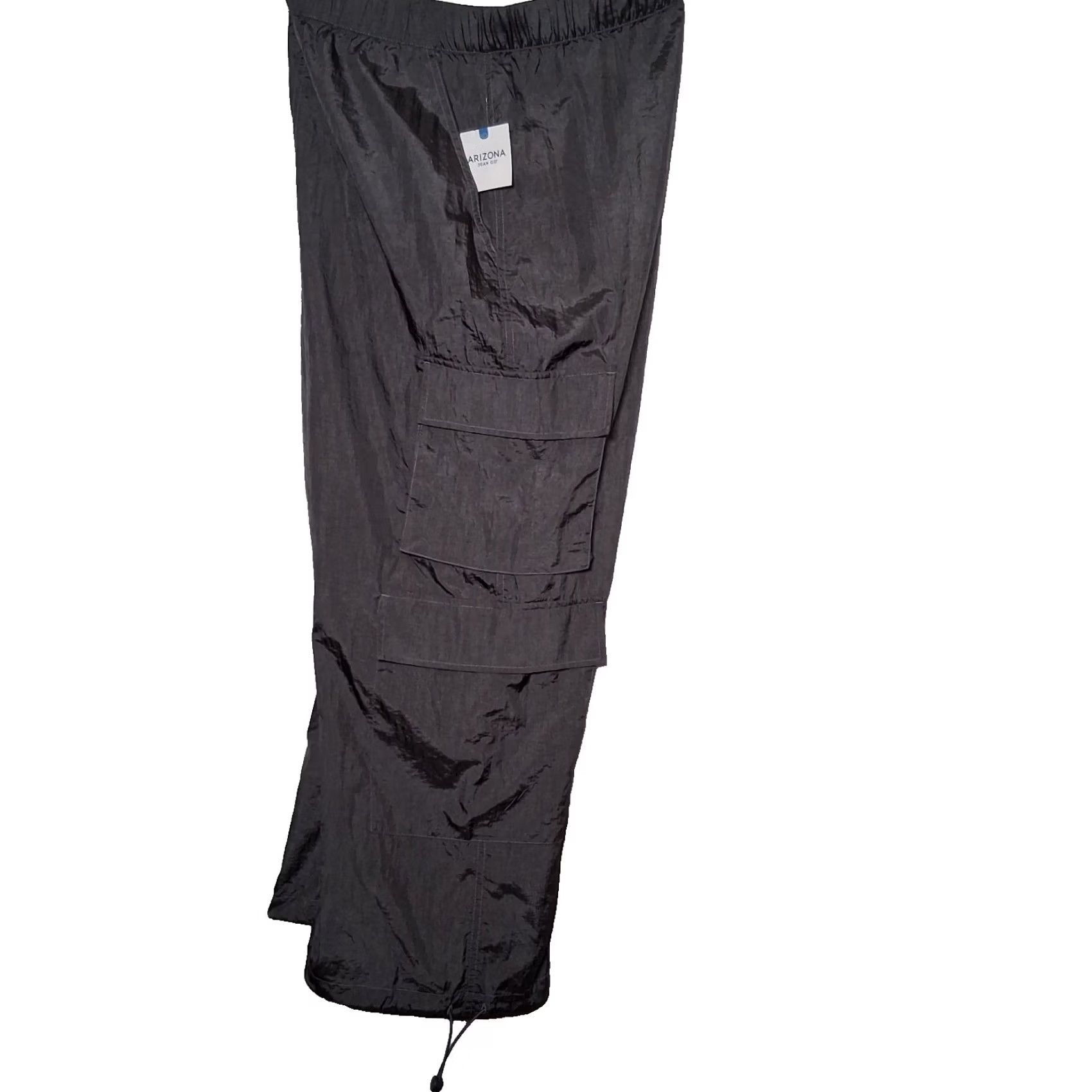 Vintage VINTAGE Arizona Jeans Parachute Pants Women XL Dark Gray Nylon Baggy Wide Leg NEW Size 40" / US 18 - 6 Thumbnail