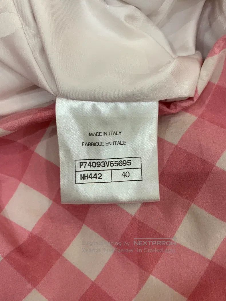 Chanel Chanel Pink plaid logo jacket Size S / US 4 / IT 40 - 5 Thumbnail