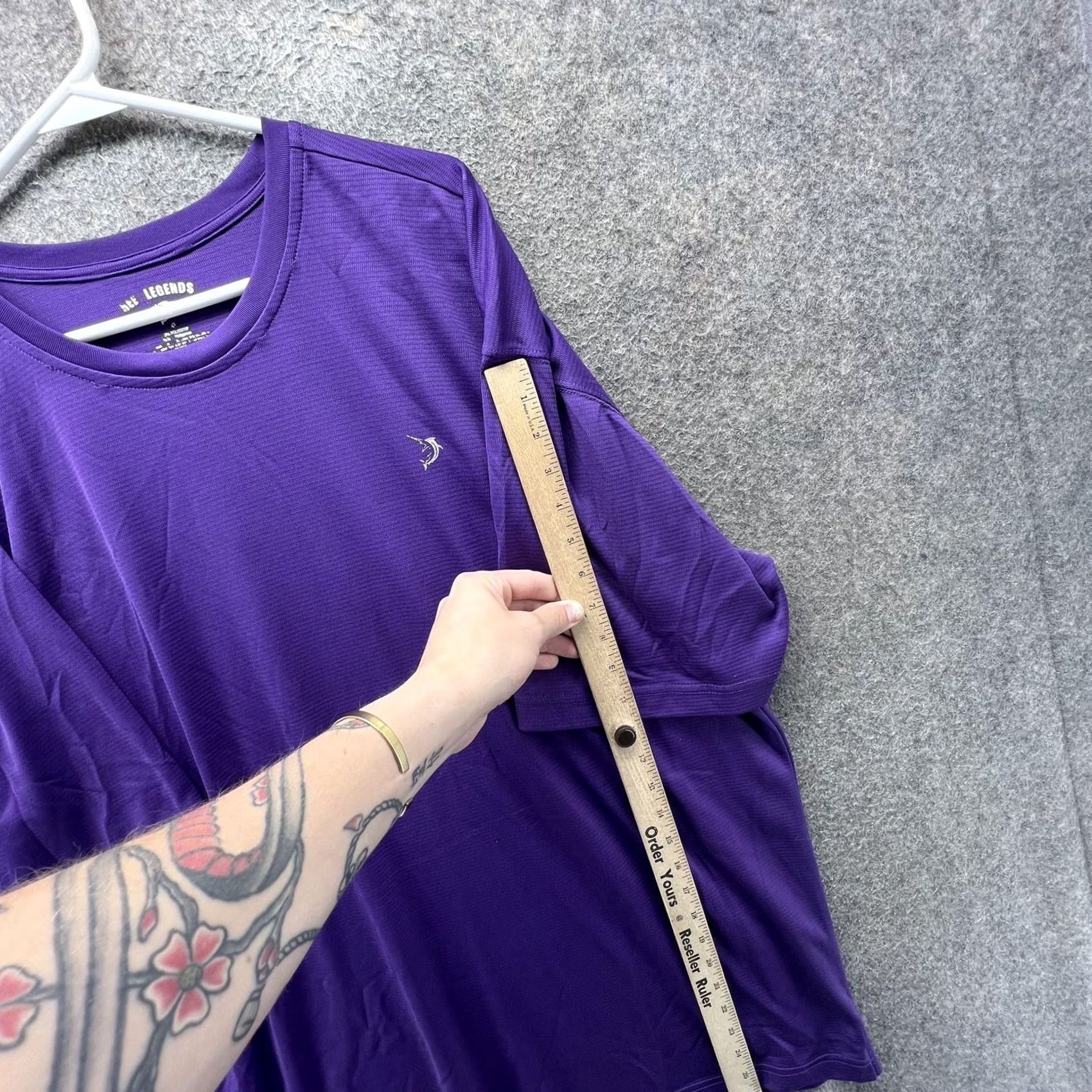 Vintage Reel Legends Shirt Mens 2XL Purple Lightweight Tagless Performance Tee Top Size US XXL / EU 58 / 5 - 5 Thumbnail