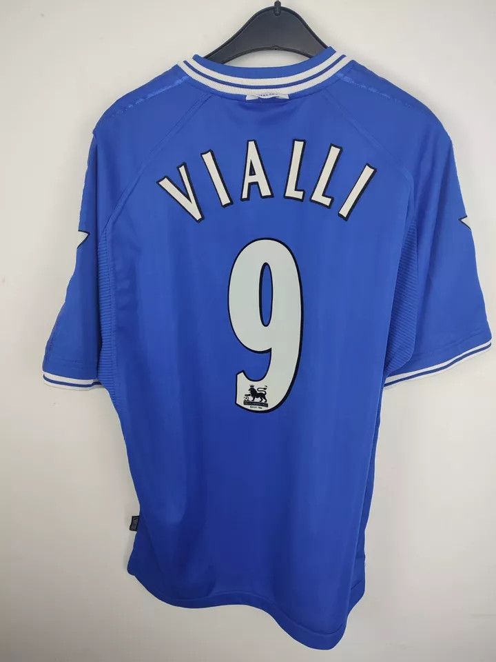 Umbro FC CHELSEA 1999-00 Home FOOTBALL Kit SHIRT SOCCER JERSEY #9 Size US L / EU 52-54 / 3 - 5 Thumbnail
