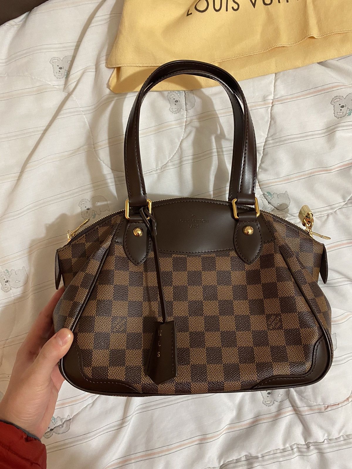 Louis Vuitton Verona PM Damier Ebene Canvas Handbag VINTAGE