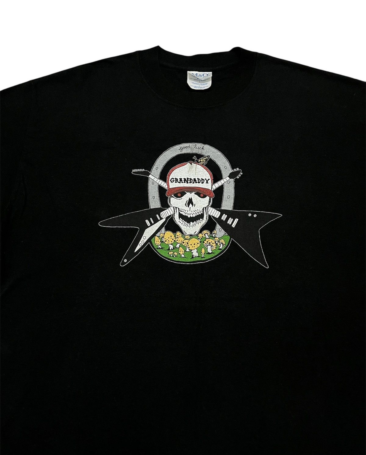Band Tees × Vintage Vintage Rare Grandaddy Band Skull & Crossed Guitars T-shirt Size US L / EU 52-54 / 3 - 2 Thumbnail