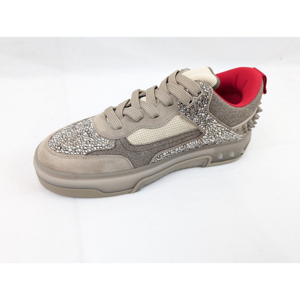 Christian Louboutin o1rshd1 Astro Loubi Strass Flat Sneakers in Saharienne Size US 10 / EU 43 - 8 Thumbnail