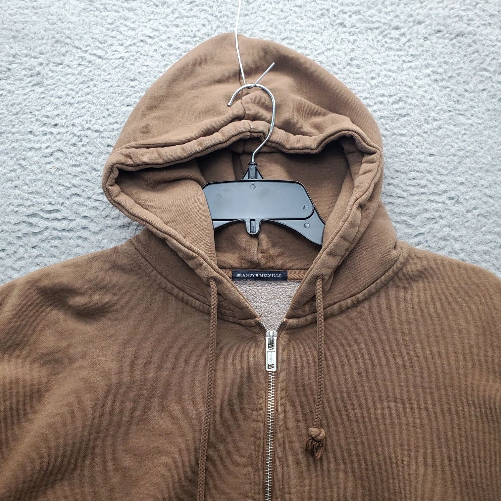 Brandy Melville Brandy Melville Hoodie Womens XL Brown Fleece Lined Relaxed Zip Up Full Zip Pouch Pocket Hooded Size XL / US 12-14 / IT 48-50 - 8 Thumbnail