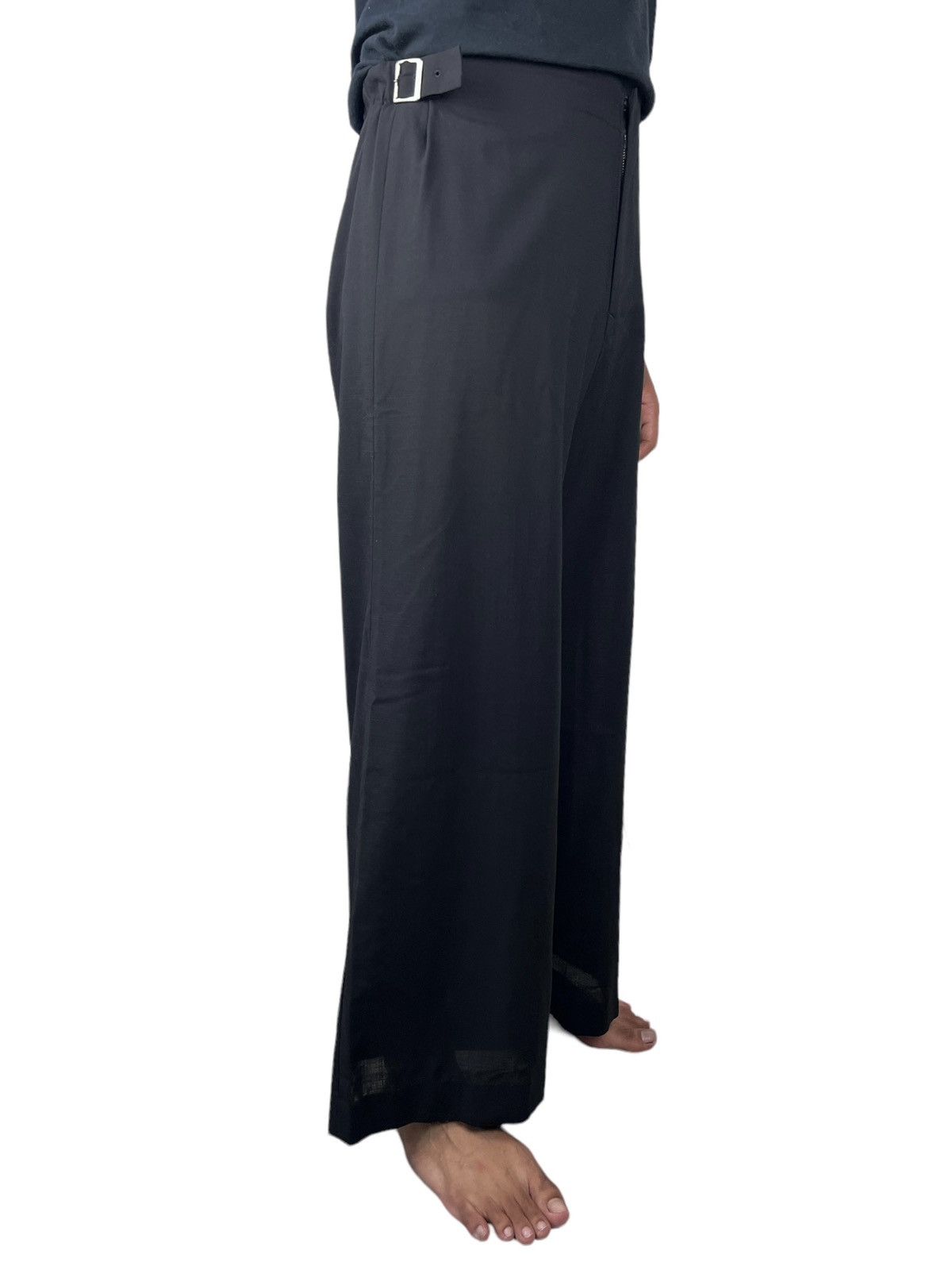 Yohji Yamamoto Vintage Yohji Yamamoto Wide Leg Wool Trousers Size US 33 - 19 Thumbnail