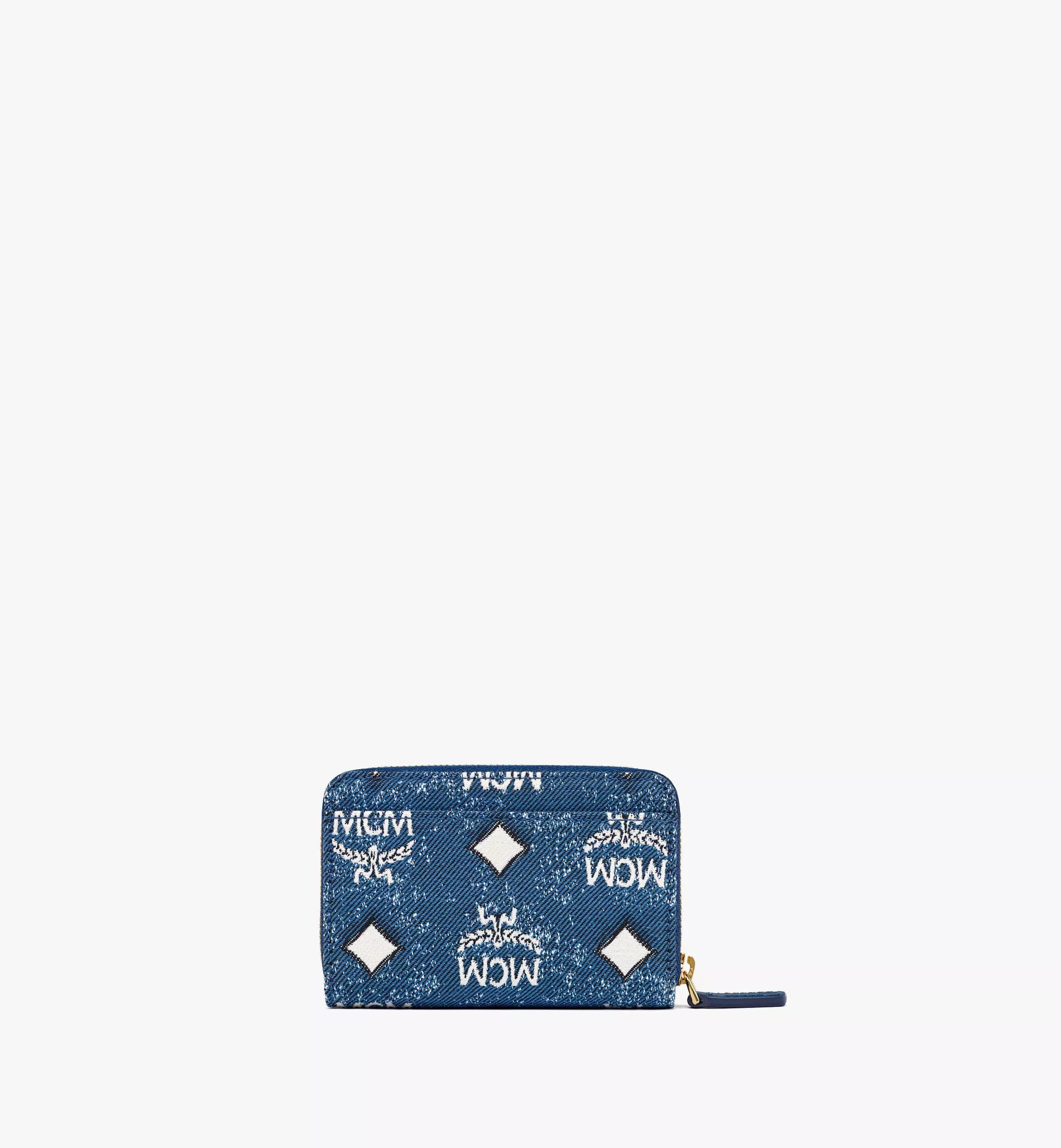 MCM o1mt1gz1224 Size: OS / xMini Zipped Wallet in Blue Size ONE SIZE - 3 Thumbnail