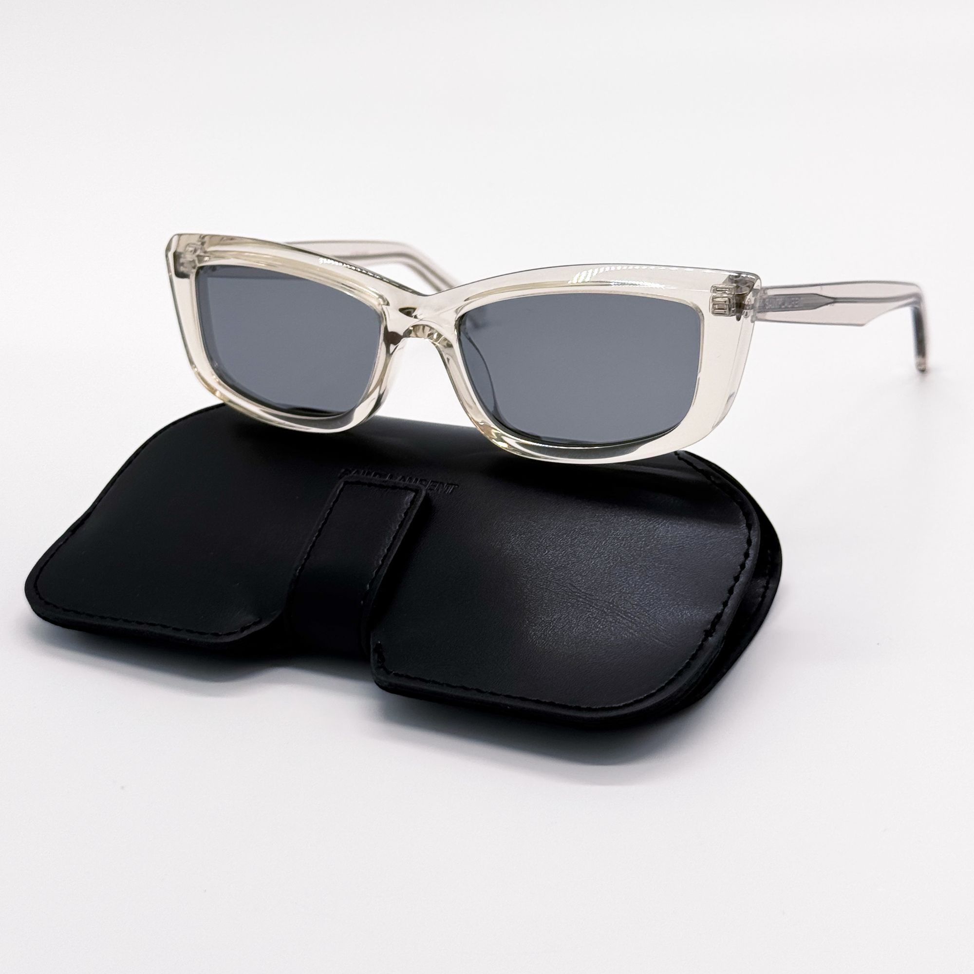 Saint Laurent Paris NEW SAINT LAURENT SUNGLASSES SL658 003 TRANSPARENT GRAY WOME Size ONE SIZE - 1 Thumbnail