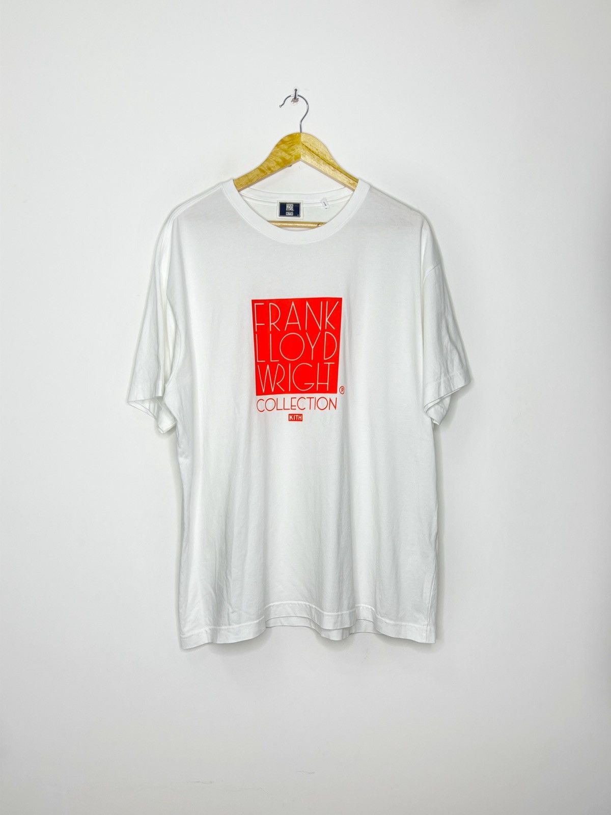 image of Kith Frank Lloyd Wright Foundation Logo Vintage Tee in White, Men's (Size XL)