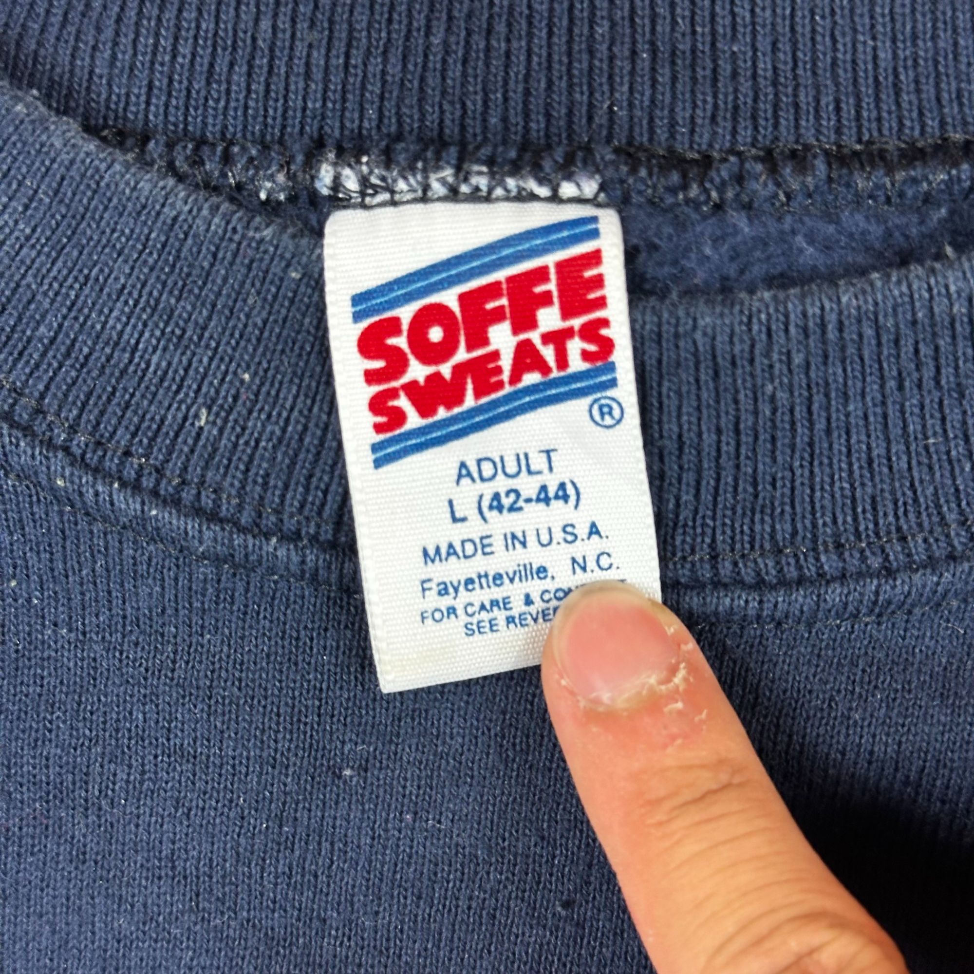 Soffe Soffe Navy Sweatshirt Adult L Crewneck Pullover Made In USA Size US L / EU 52-54 / 3 - 3 Thumbnail
