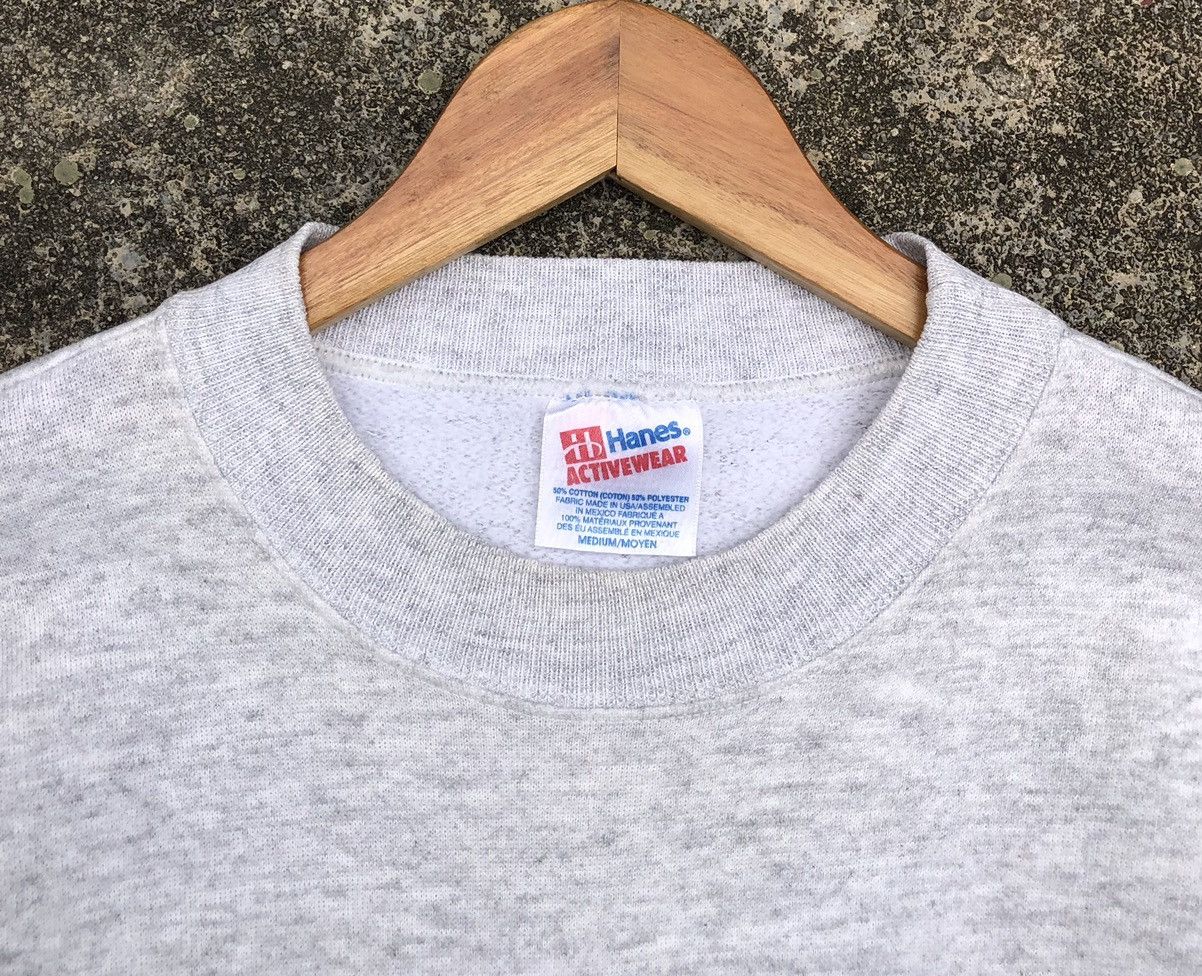 Vintage Vintage 90s Hanes Print Logo Sweatshirt Size US M / EU 48-50 / 2 - 11 Thumbnail