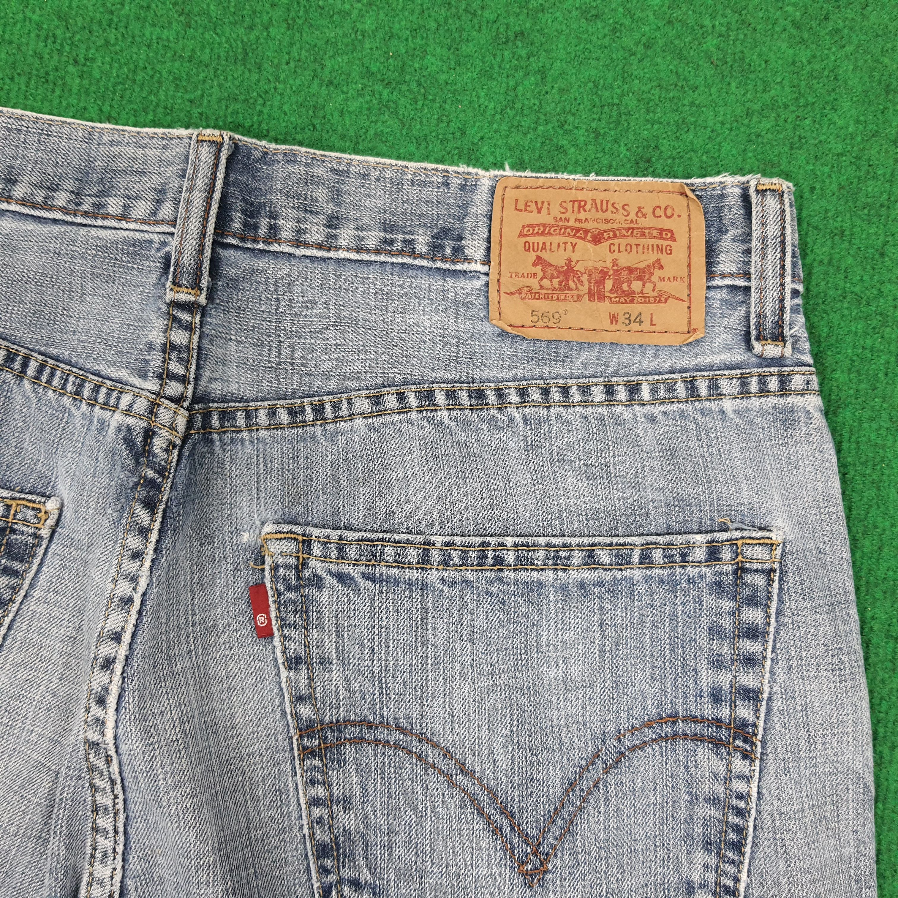 Levi's × Vintage Vintage Levi's 569 Loose Straigh America Short Denim Size US 34 / EU 50 - 5 Thumbnail