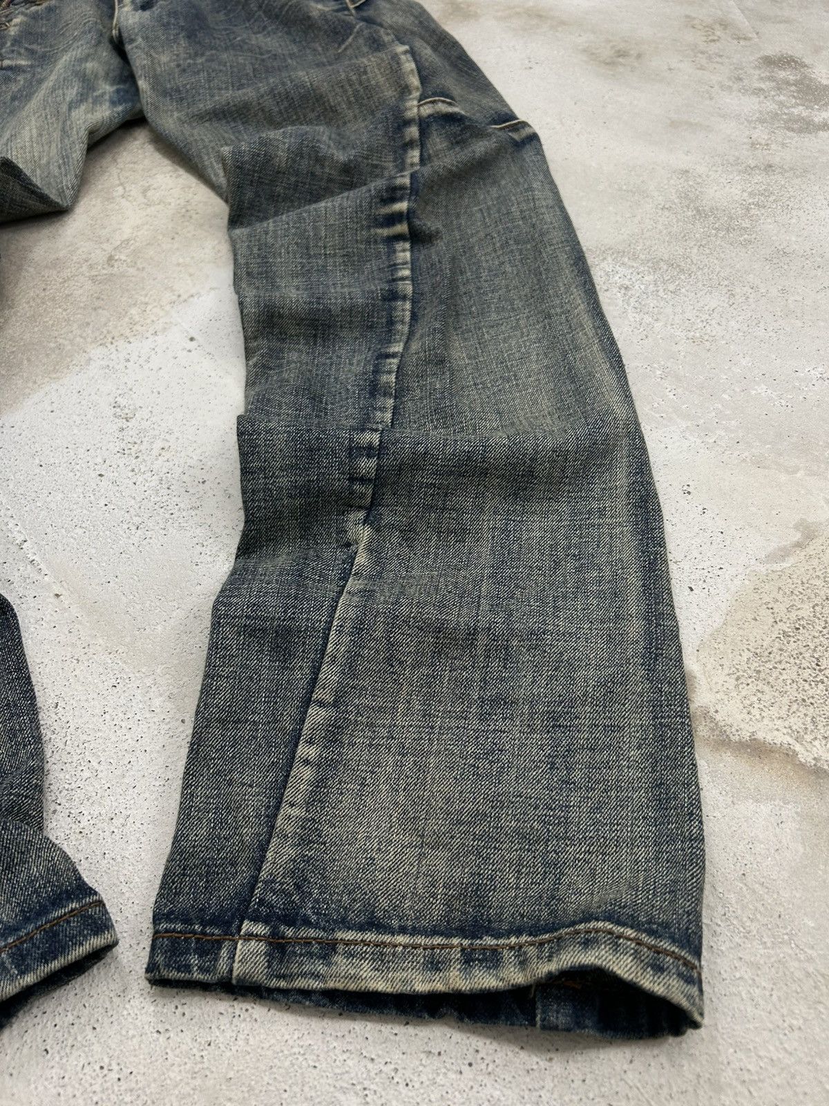 GOSTAR DE FUGA Vintage Joneaa Denim Double Waist Engineer Mud Washed Size US 31 - 4 Thumbnail