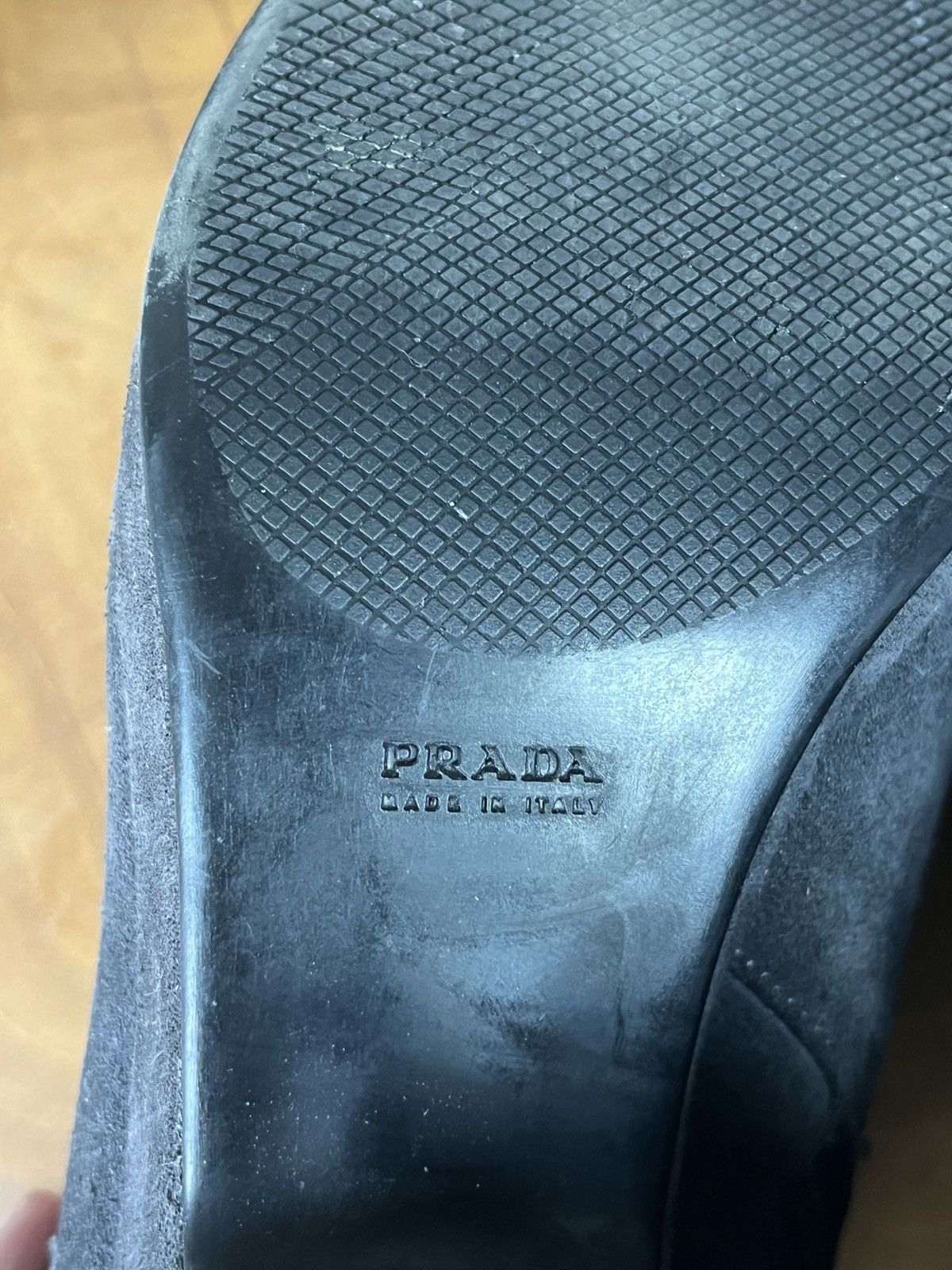 Prada Vintage Prada Y2K suede Leather Wedge Ankle Boots luxury Size US 11 / IT 41 - 5 Thumbnail