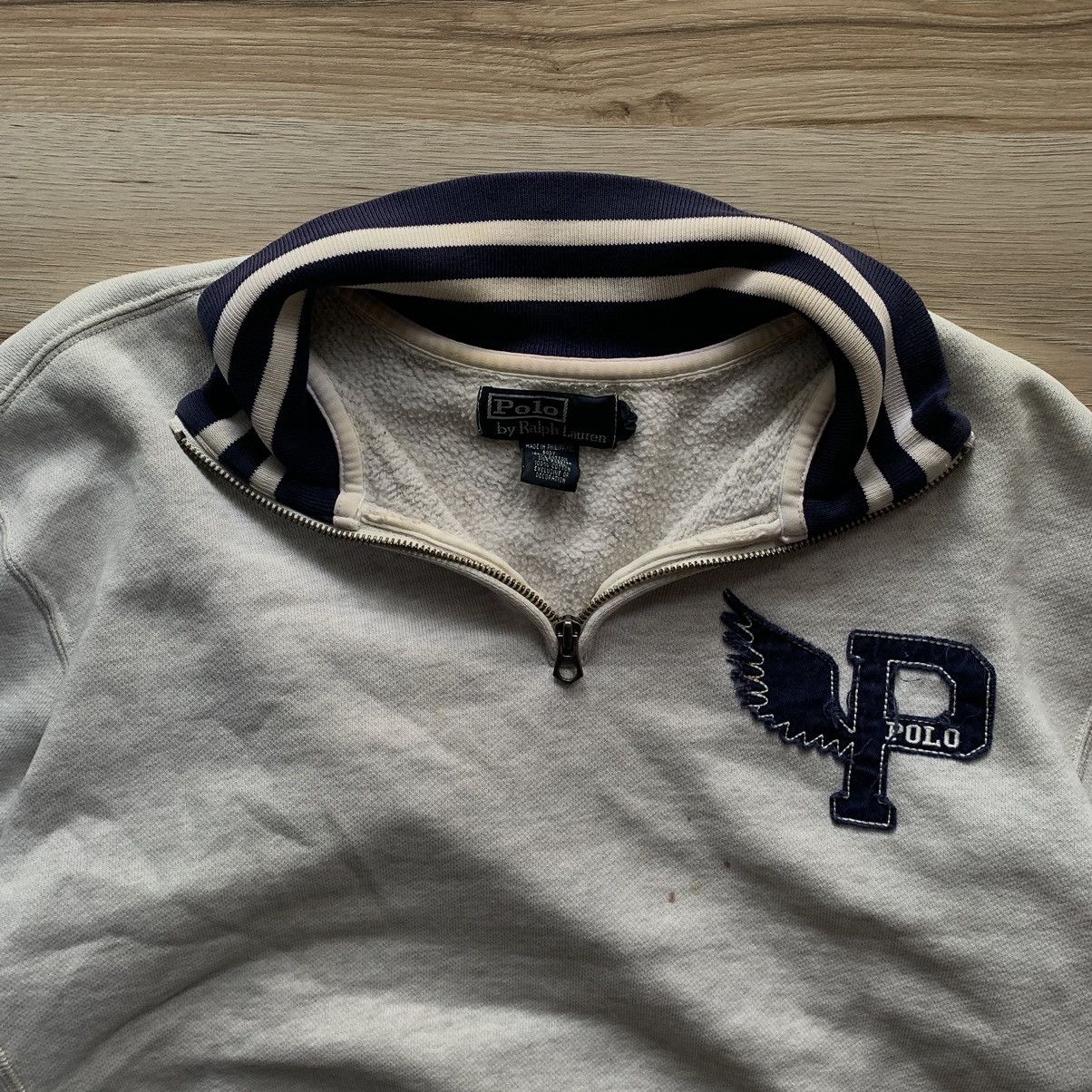 Polo Ralph Lauren × Vintage Vintage Polo Ralph Lauren P-Wing Quarter Zip Sweatshirt Size US L / EU 52-54 / 3 - 2 Thumbnail