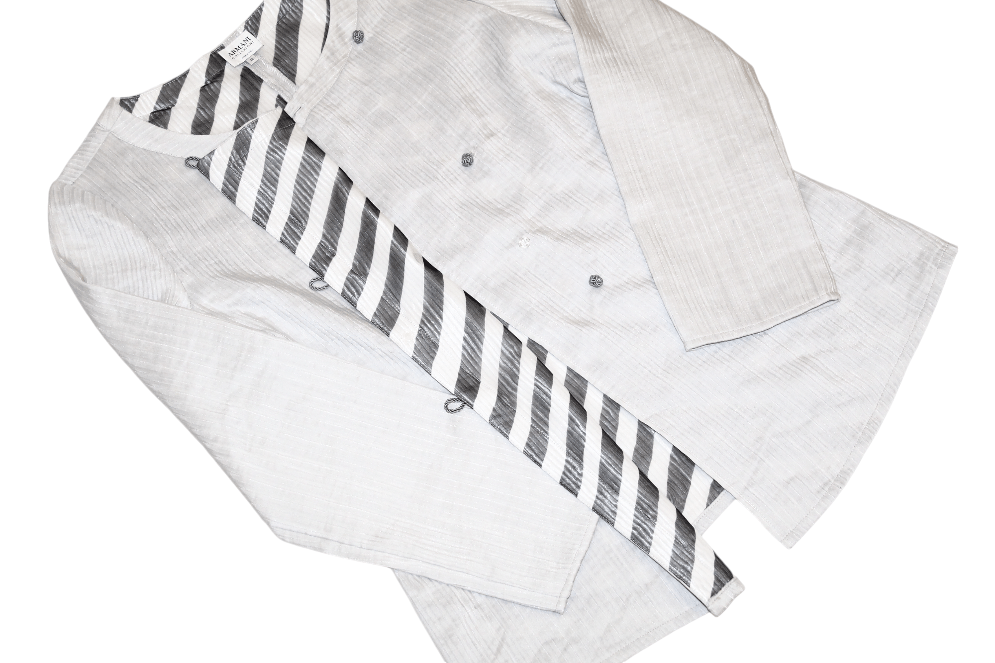 Armani Collezioni 2005 Giorgio Armani Collezioni boat-neck asymmetrical Jacket Size M / US 6-8 / IT 42-44 - 11 Thumbnail