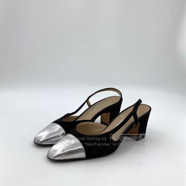 Chanel Chanel Colour-matched thick-heeled high-heeled sandals Size US 7 / IT 37 - 1 Thumbnail
