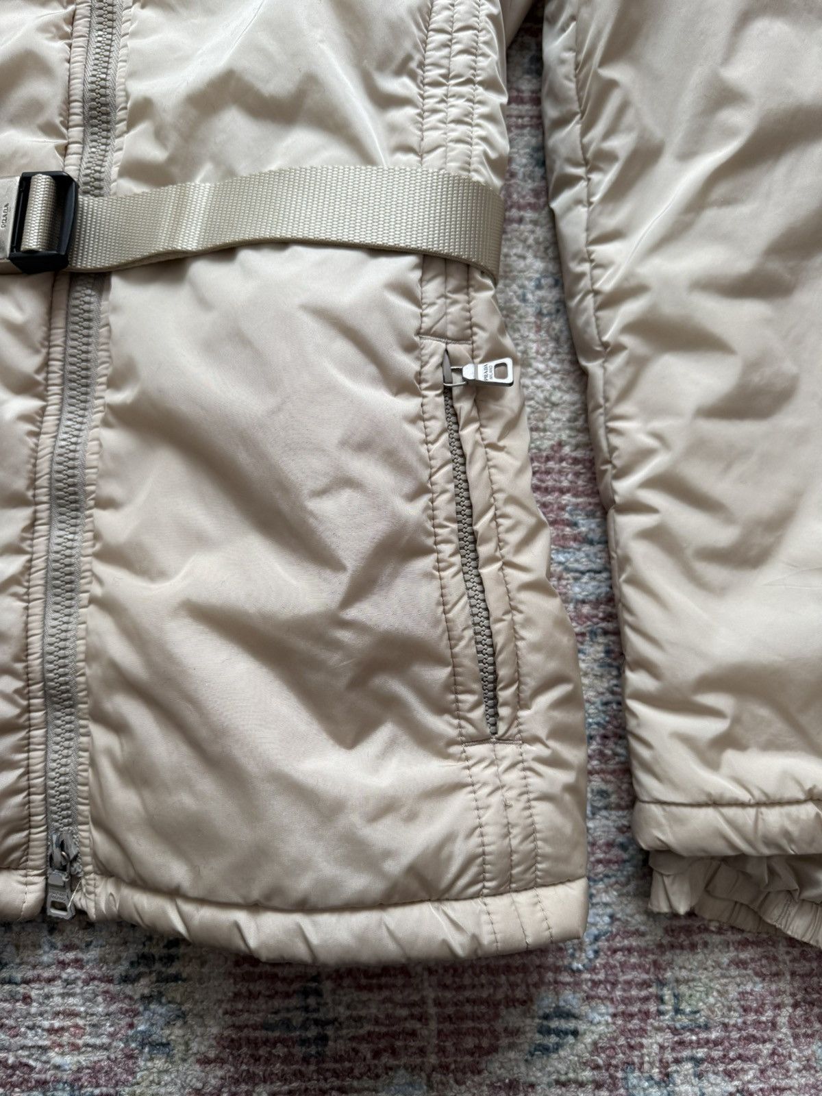 Prada Prada Sport Linea Rossa Hooded Nylon Jacket Beige Size S / US 4 / IT 40 - 4 Thumbnail