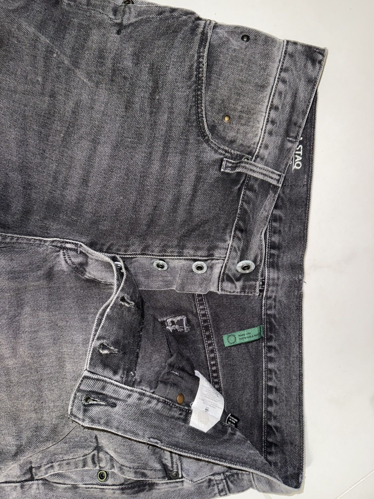 G-Star G Star Raw A-Staq Regular Tapered Jeans - Grey Size US 33 - 2 Thumbnail