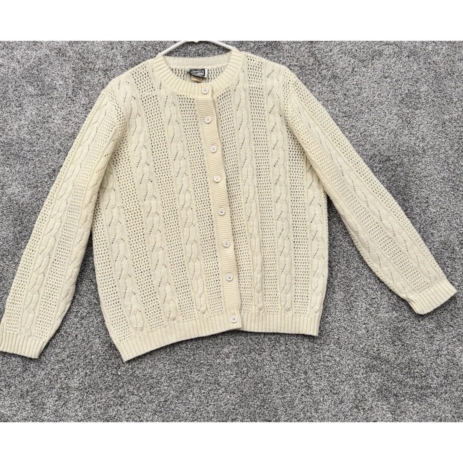 Other 80s Vintage Keneth Too Plus Cardigan Women 1X Plus Fisherman Size XL / US 12-14 / IT 48-50 - 1 Thumbnail