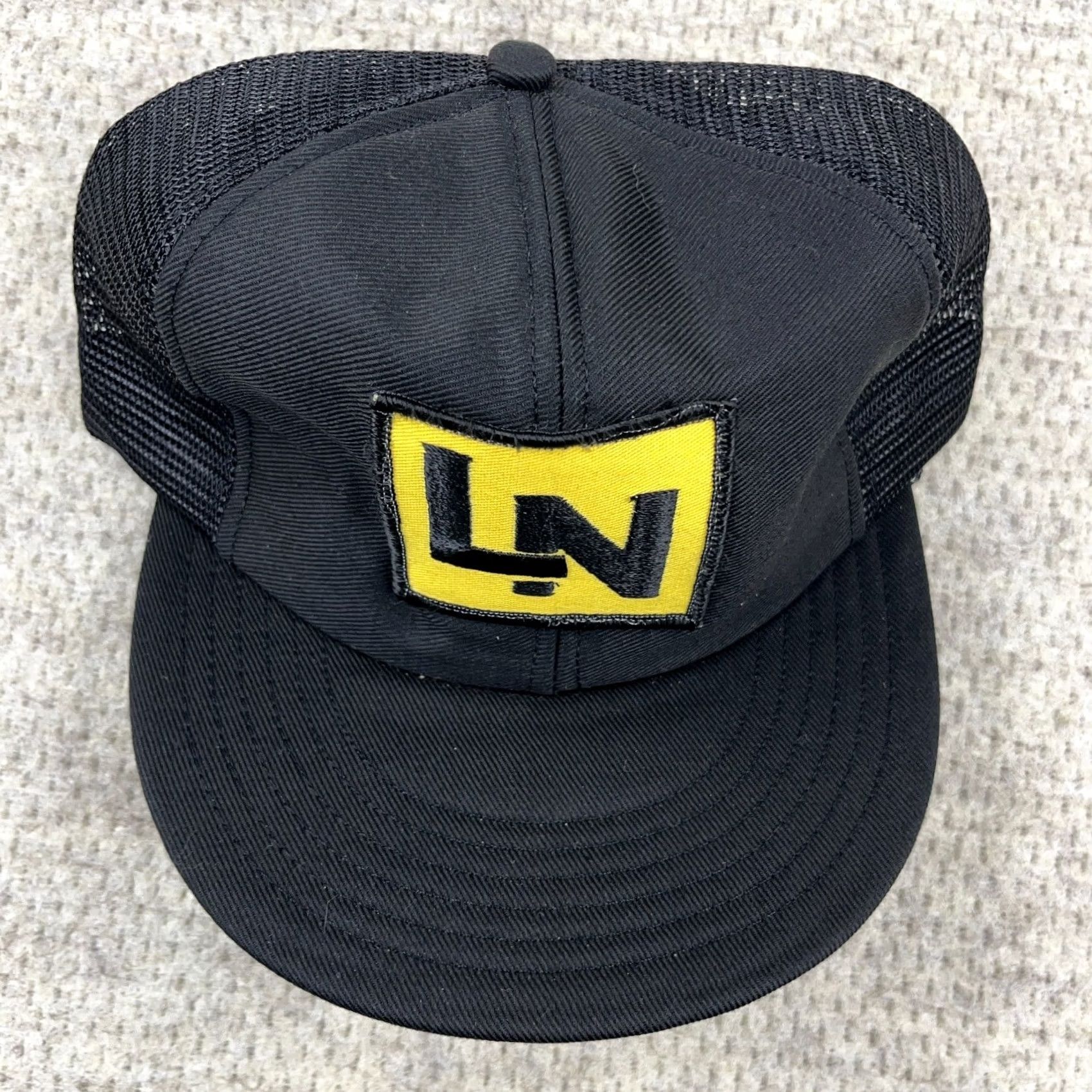 Rains Vintage L&N Railroad Trucker Hat Cap Made In USA Black 80s Patch Trains Mens One Size Adjustable Mesh Back Cap Size ONE SIZE - 3 Thumbnail