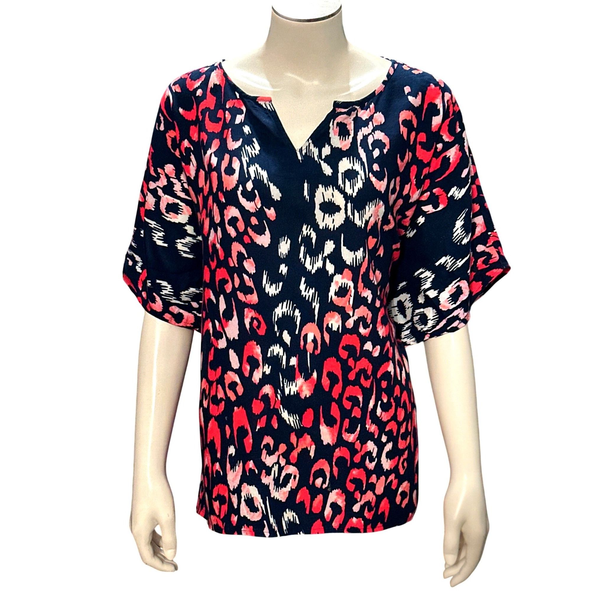 Other CCC Chic Trendy Red Ruby Leopard Cheetah Print Kimono Blouse Size 3XL / US 20-22 - 1 Thumbnail