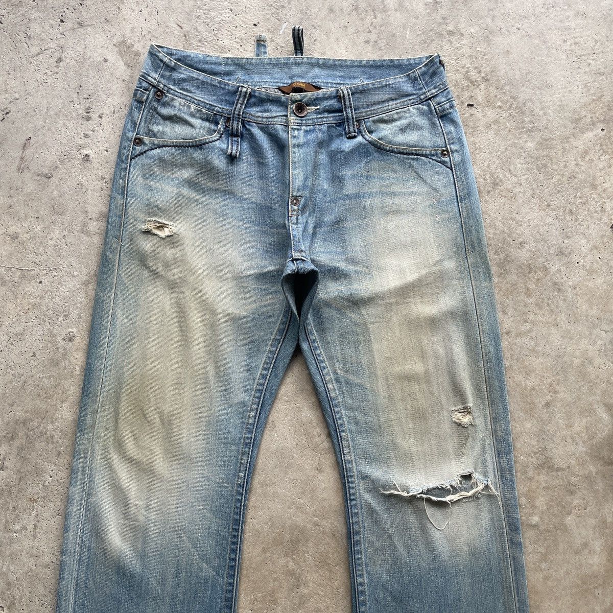 Japanese Brand Vintage Japan Rusty BAGGY Jeans Distressed Faded Denim Pants Size US 34 / EU 50 - 4 Thumbnail