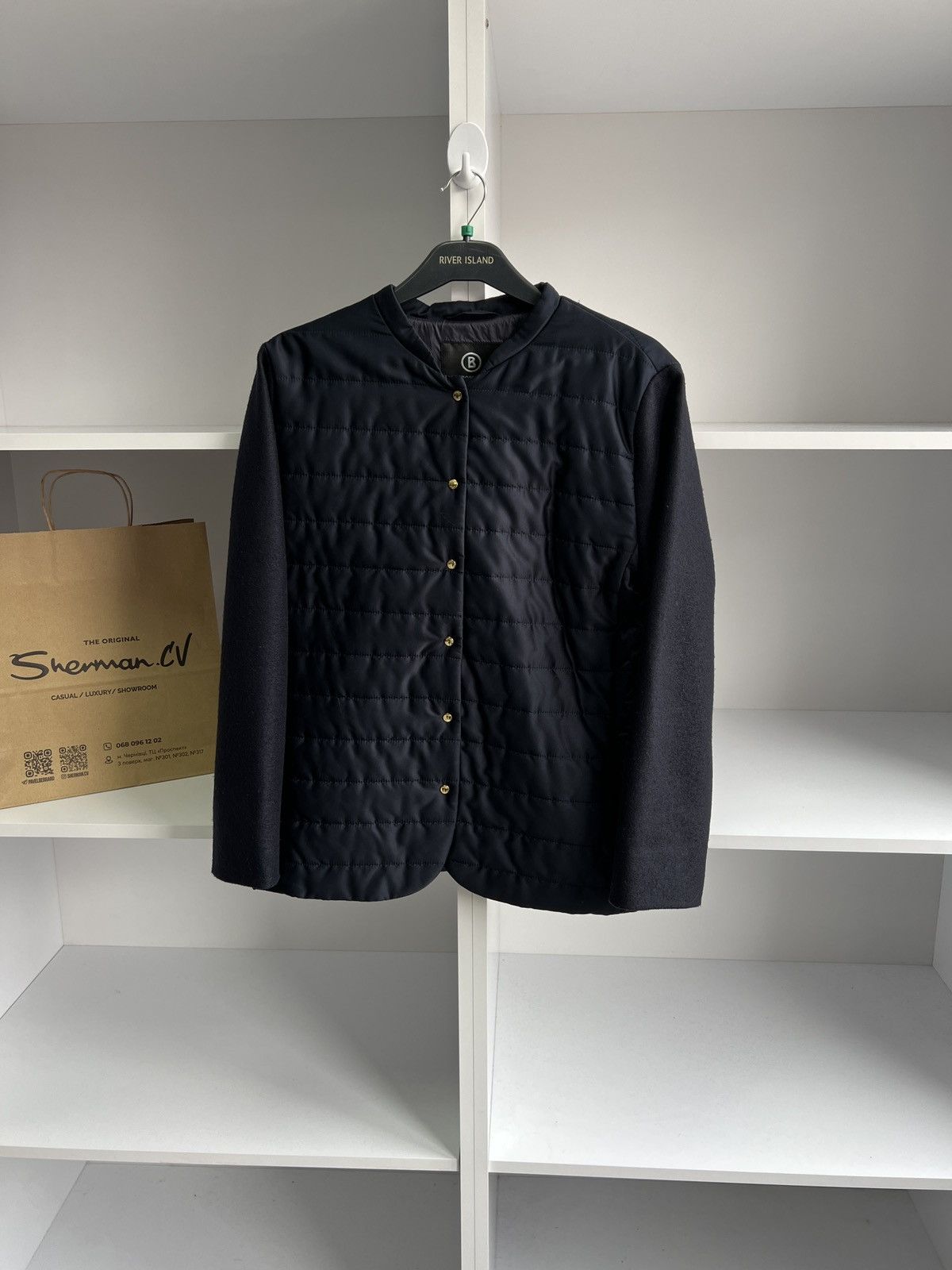 Vintage Bogner Women’s luxury navy designer jacket