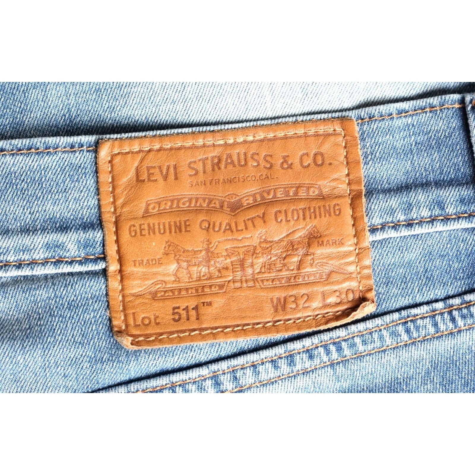 Levi's LEVI’S 511 Slim Fit Jeans Men W32 L30 PREMIUM Big E Stretch DZ8239 Denim Blue 5-Pocket Mens Size US 32 / EU 48 - 4 Thumbnail