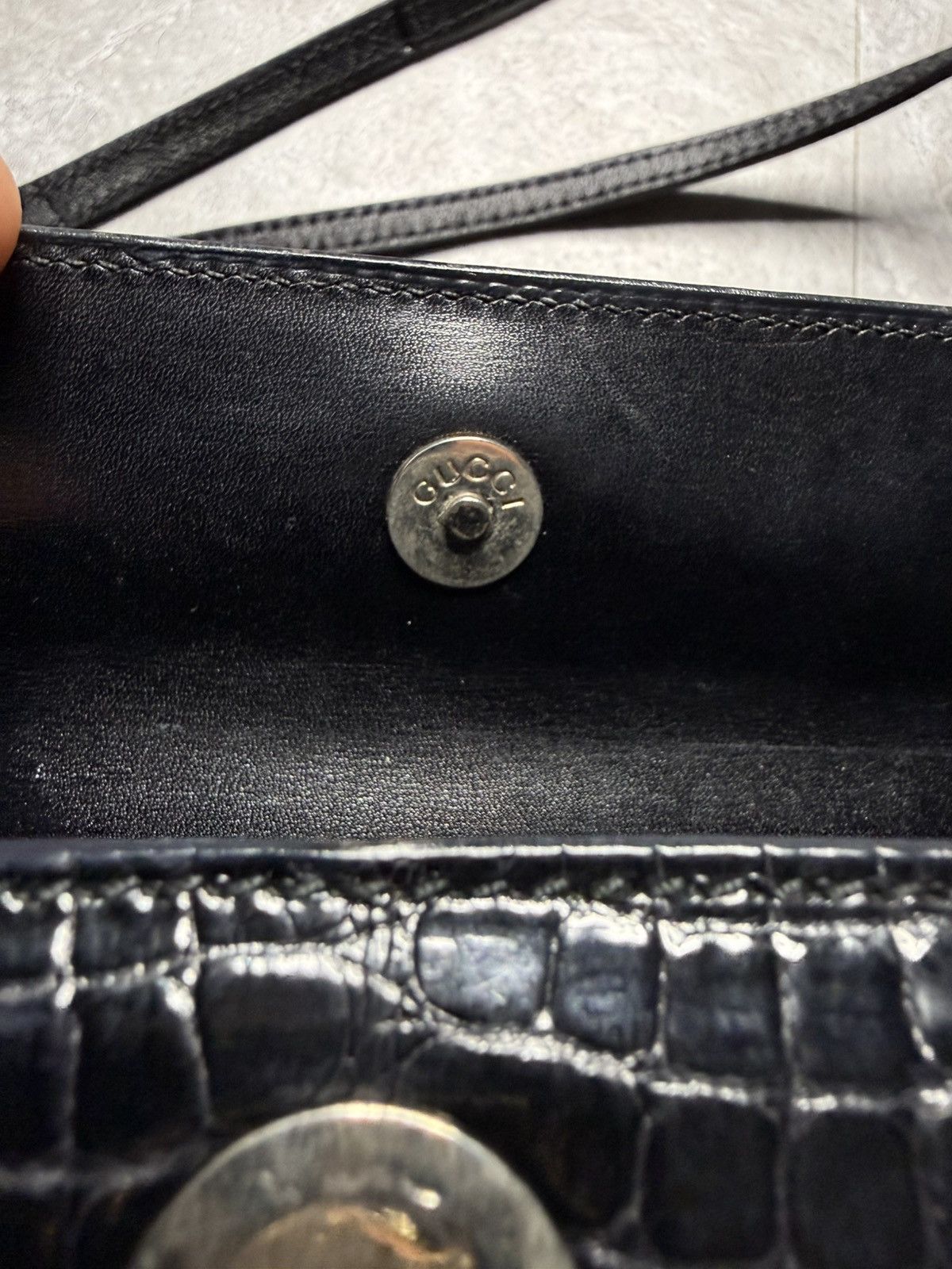 Gucci Gucci By Tomford 2 Way Croc Embossed Leather Bag Size ONE SIZE - 9 Thumbnail