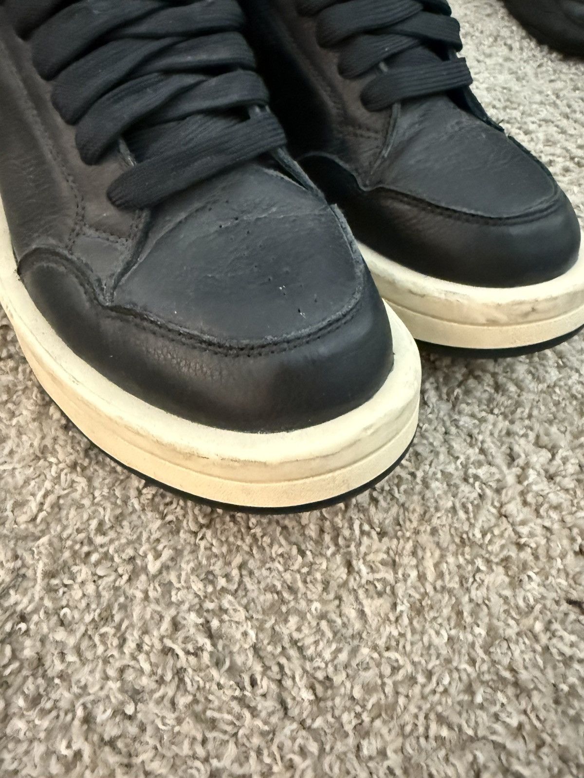 Converse × Rick Owens Drkshdw TURBOWPN OG Black/white Size US 9.5 / EU 42-43 - 9 Thumbnail