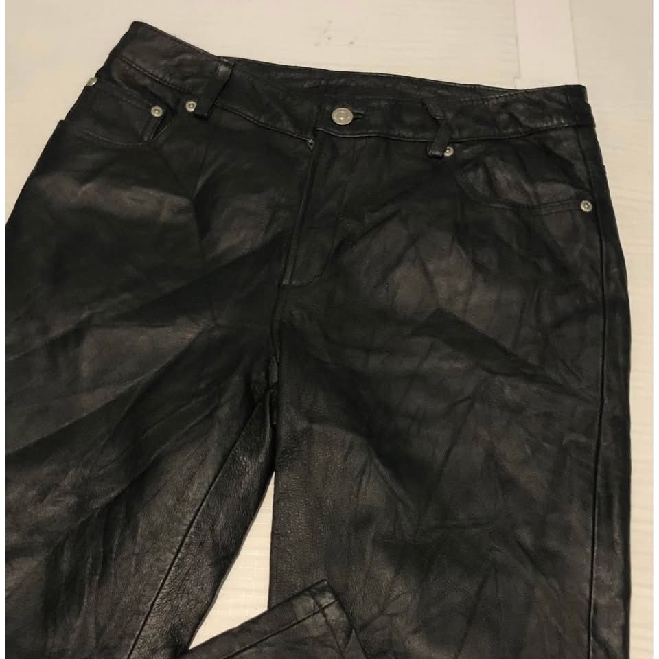 Genuine Leather × Leather Leather Pants Size 6 Tall Women, IN GOOD CONDITION Size 30" / US 8 / IT 44 - 5 Thumbnail