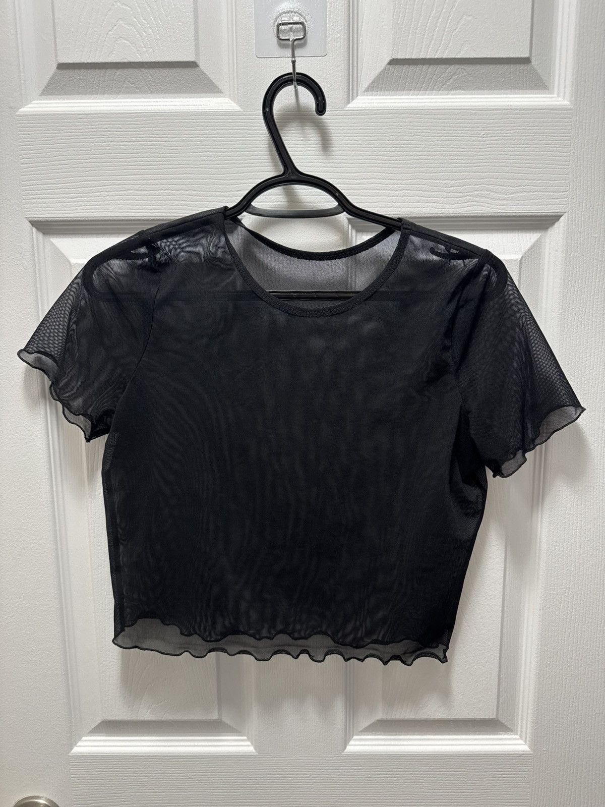 Japanese Brand Mesh Fishnet Japanese Crop Top Avant Garde Black Size S / US 4 / IT 40 - 1 Thumbnail