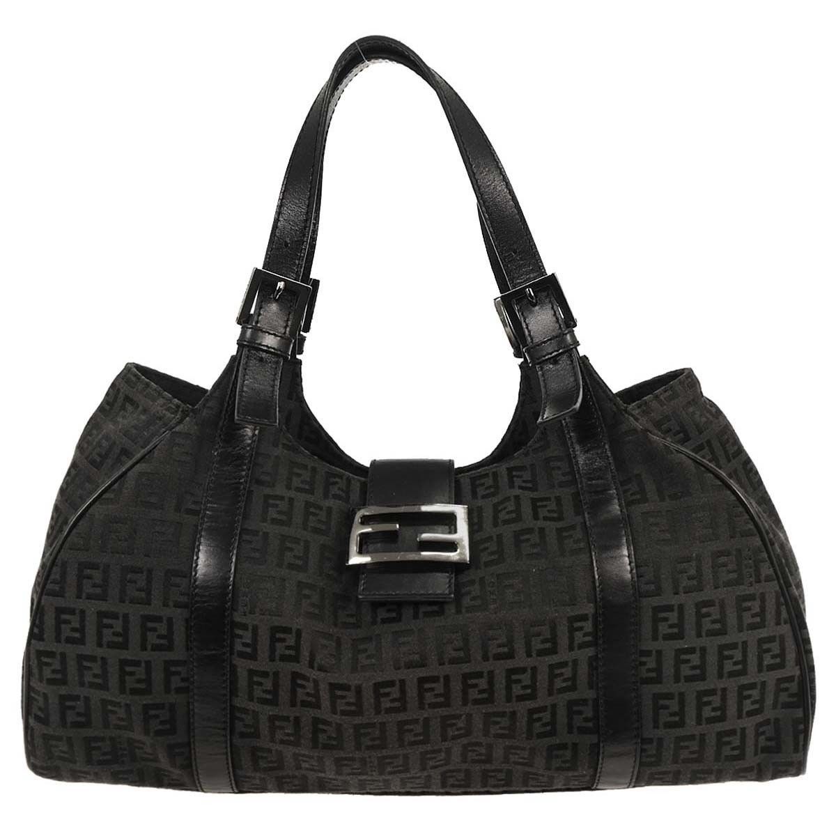 Fendi Fendi Belted Shoulder Bag Zucchino Canvas Size ONE SIZE - 1 Thumbnail