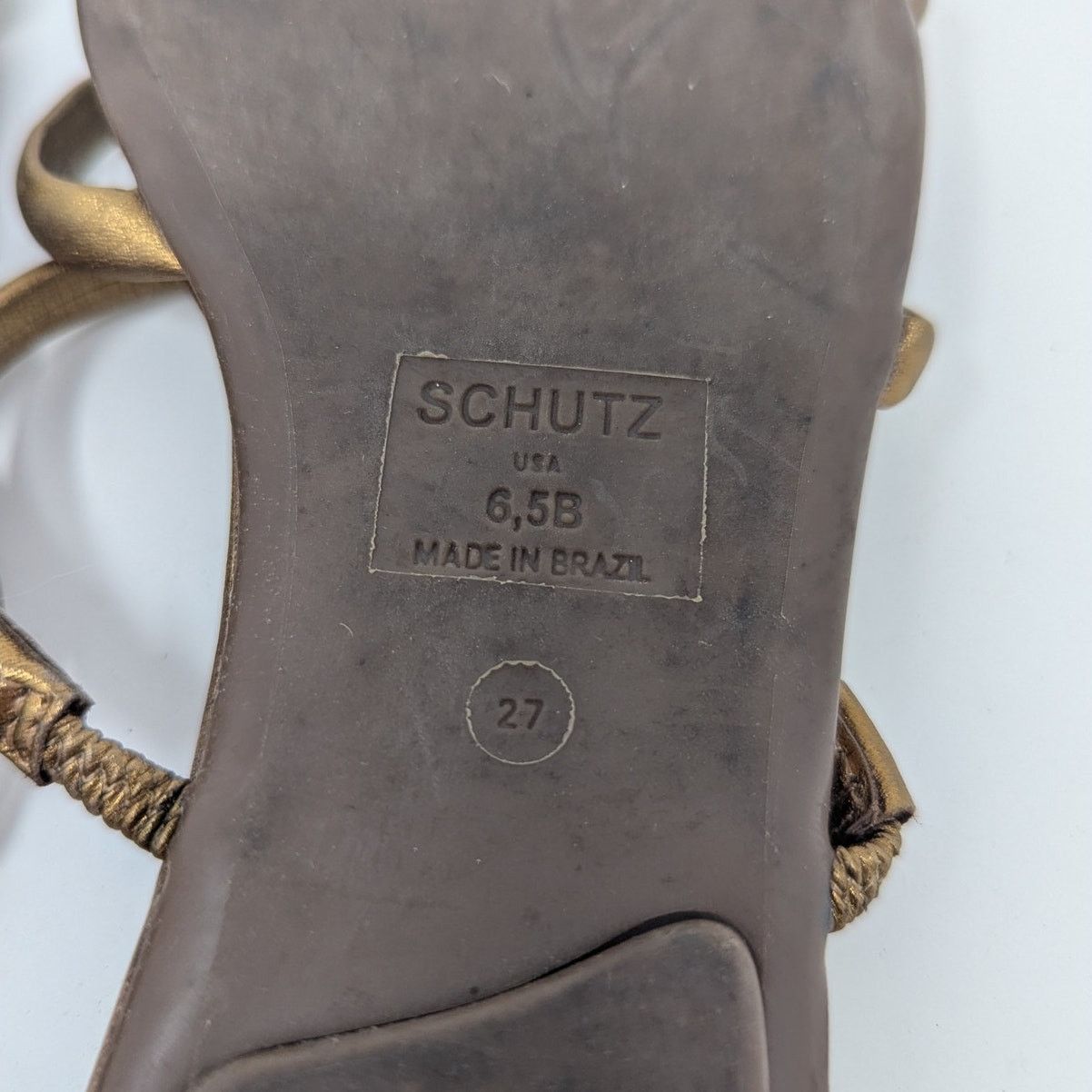SCHUTZ Schutz Flat Gladiator Slip On Sandal Gold Size 6.5 Size US 6.5 / IT 36.5 - 6 Thumbnail