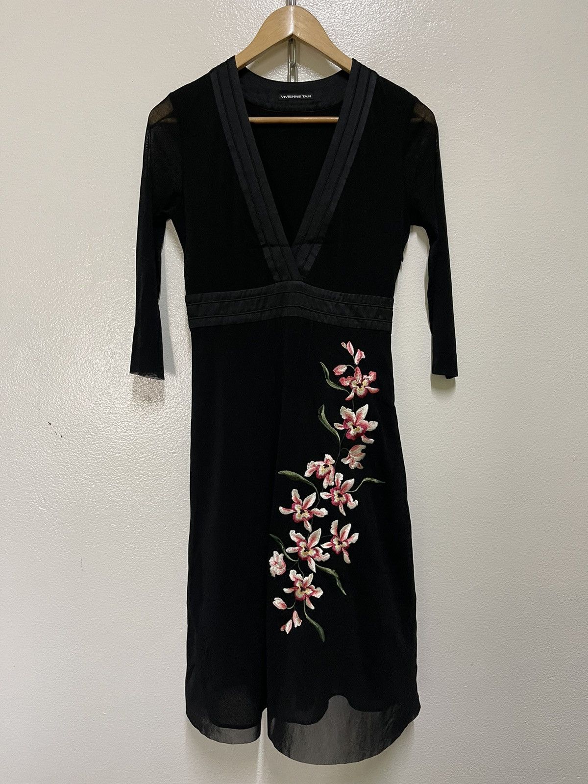 Japanese Brand Vivienne Tam Dress Embroidery Printed Size S / US 4 / IT 40 - 1 Thumbnail