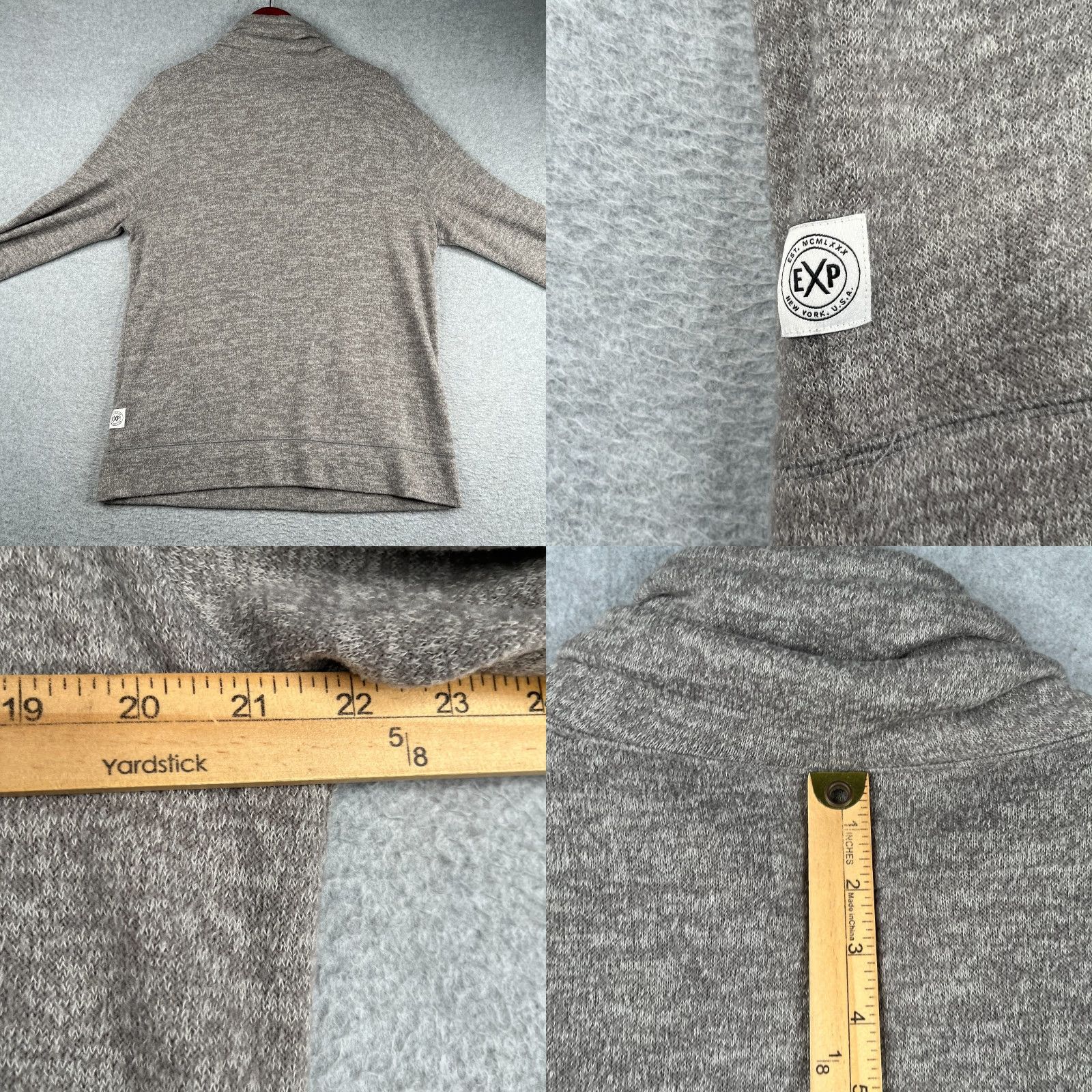 Express Express Sweatshirt Shirt Womens Large Gray Heather High Neck Pullover Long Sleeve Regular Winter Fall Spring Activewear Size L / US 10 / IT 46 - 8 Thumbnail