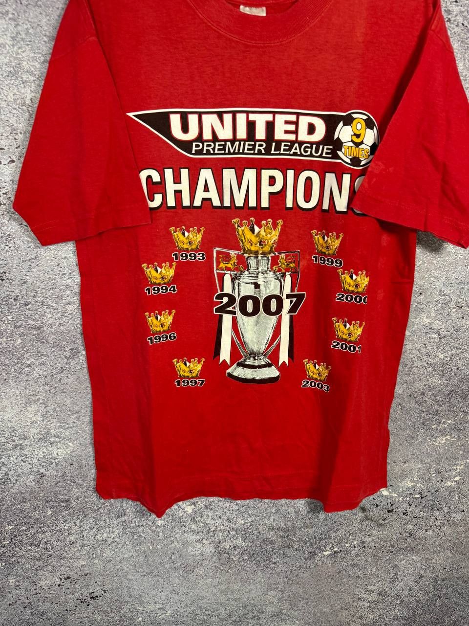 Vintage Vintage Manchester United Champions 2007 Red T-Shirt Small Size US S / EU 44-46 / 1 - 3 Thumbnail