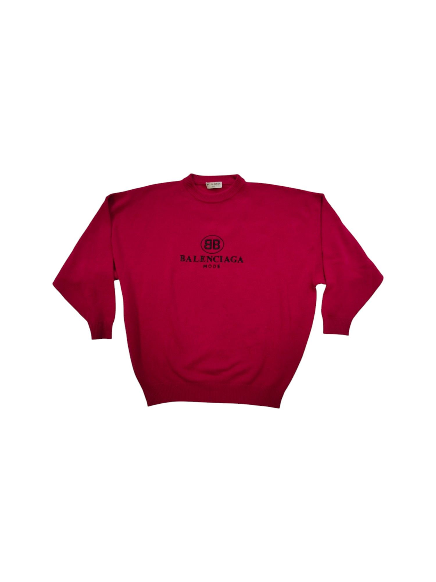 Balenciaga Balenciaga Wine Red Logo Wool And Cashmere Pullover Size XS / US 0-2 / IT 36-38 - 5 Thumbnail