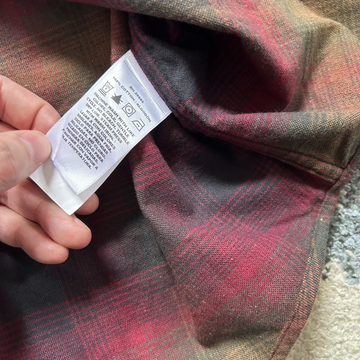 Pendleton HEAVYWEiGHT MASON FLANNEL BUTTON DOWN TAN COYOTE RASPBERRY Size US L / EU 52-54 / 3 - 5 Thumbnail