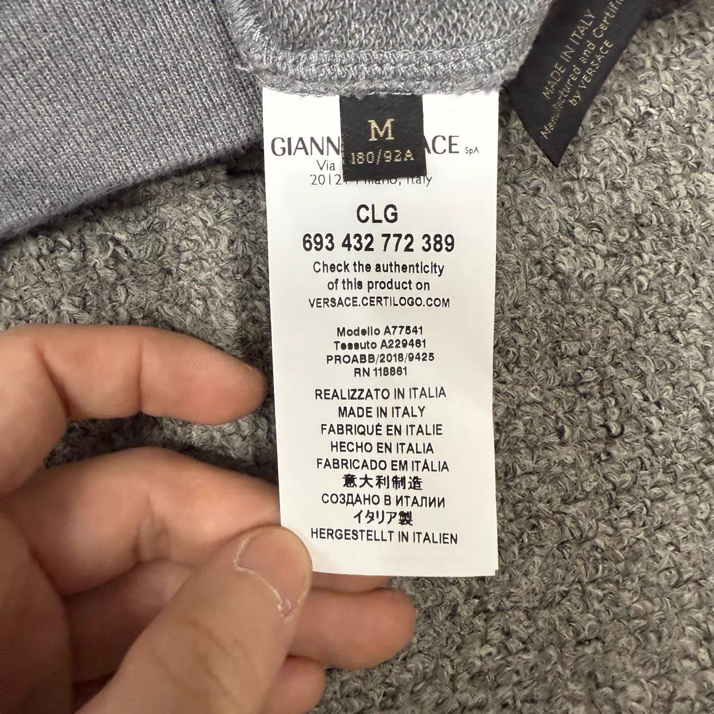 Versace Versace Gray All-Over Logo Zip-Up Jacket M 99 New Size US M / EU 48-50 / 2 - 4 Thumbnail