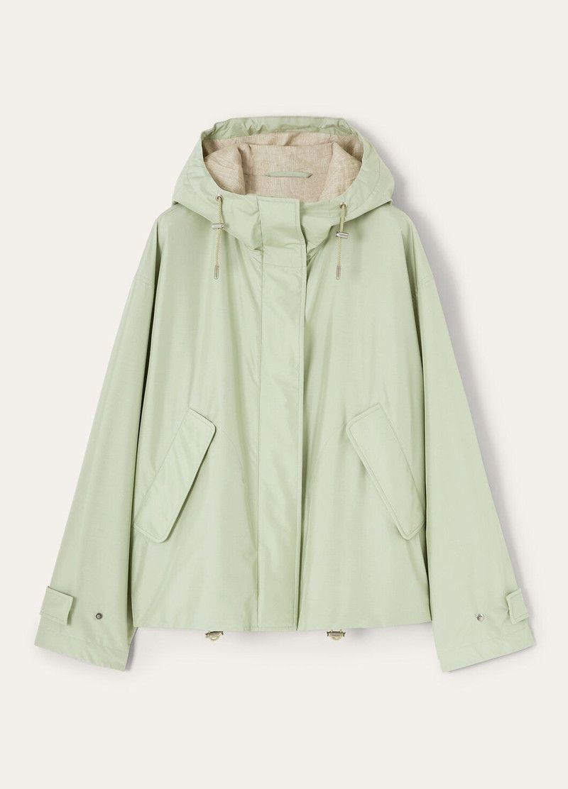 Loro Piana o1srvl11e0526 FAP3588 Evan Parka Jacket in Light Green Size S / US 4 / IT 40 - 1 Thumbnail