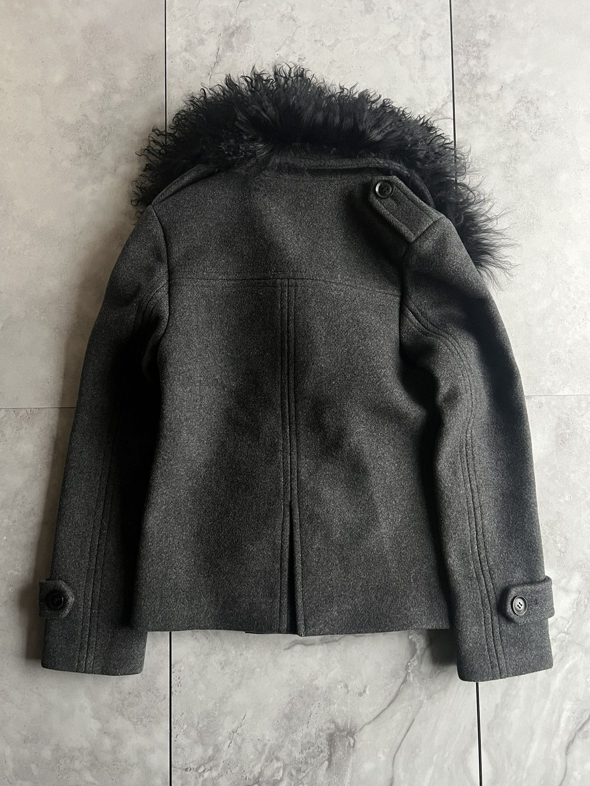 wjk Wjk Melton Fur Collar Pea Coat Size US S / EU 44-46 / 1 - 3 Thumbnail