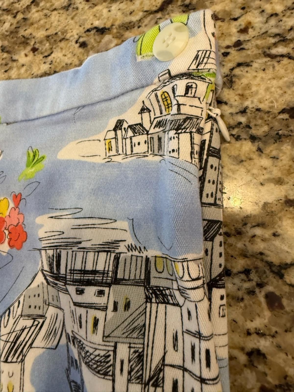 Other Briggs colorful boho floral city scene cropped pants SZ 18W Size 40" / US 18 - 3 Thumbnail
