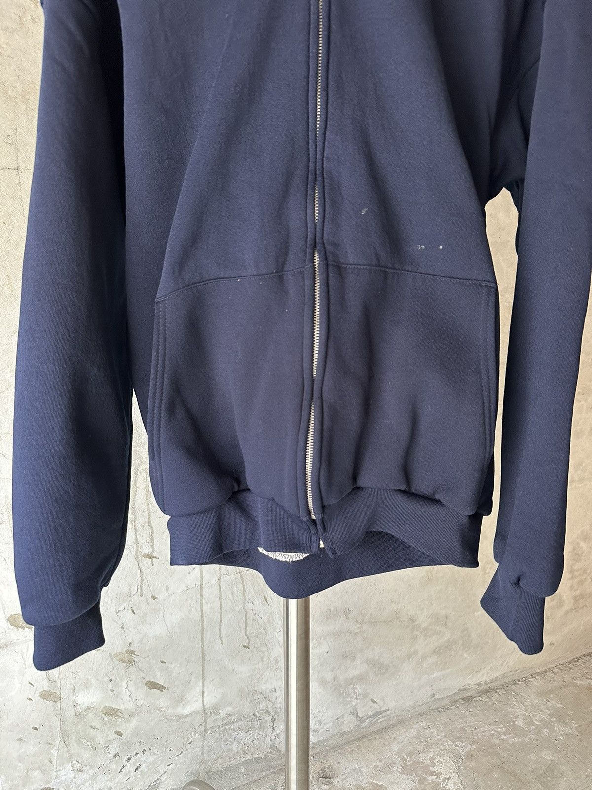 Carhartt Y2K Vintage Navy Blue Blank Zip-up hoodie Size US XL / EU 56 / 4 - 5 Thumbnail