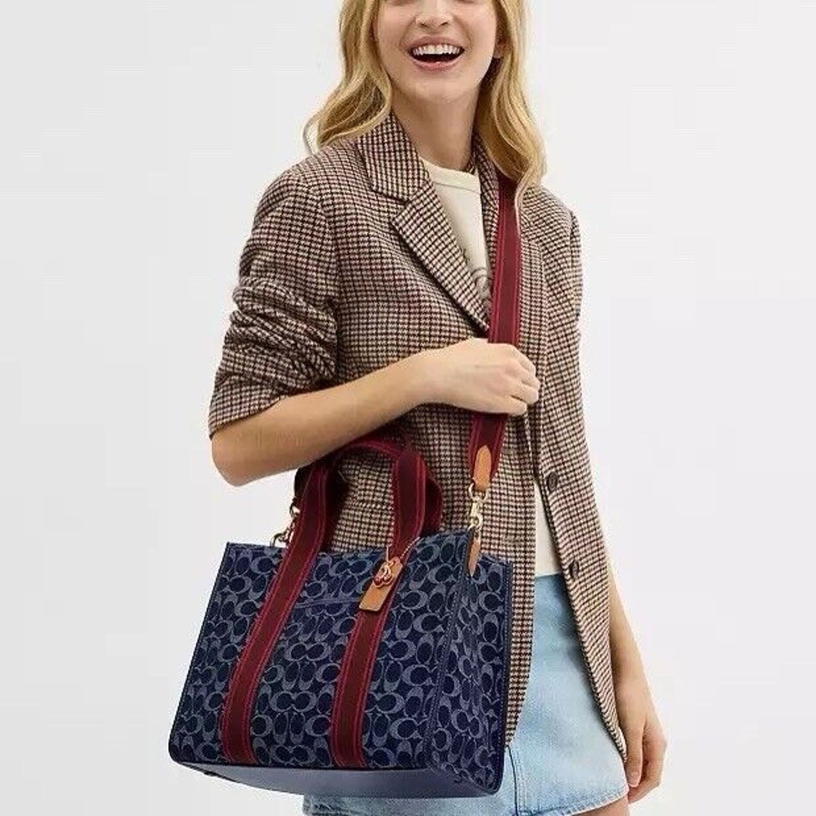 Coach NWT Limited COACH Smith Tote Bag In Signature Denim Size ONE SIZE - 5 Thumbnail
