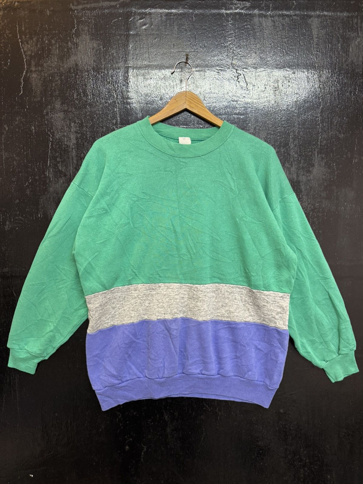 Vintage Vintage Stripe sweatshirt 70s Size US L / EU 52-54 / 3 - 3 Thumbnail