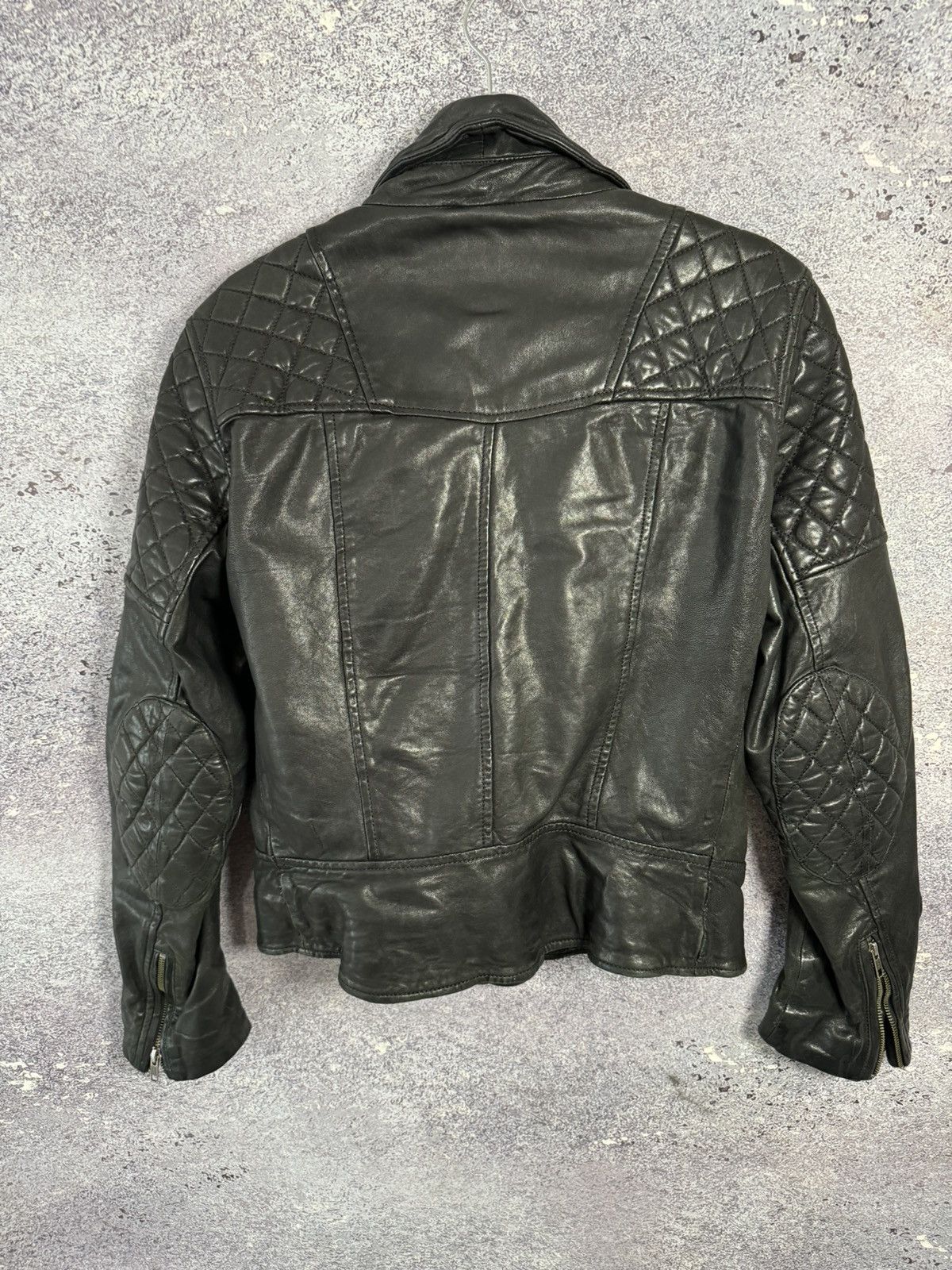 Allsaints All Saints Leather Jacket Women’s Uk 14 Black Lamb Papin Size L / US 10 / IT 46 - 13 Thumbnail
