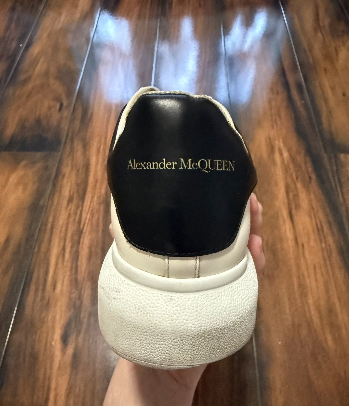 Alexander McQueen Alexander Mcqueen Oversized Sneaker White Black Heel Size US 9.5 / EU 42-43 - 6 Thumbnail